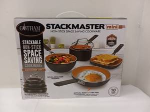 lot 19 image: NEW GOTHAM STEEL STACKMASTER MINI NONSTICK SPACE SAVING COOKWARE