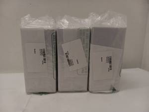 lot 47 image: 3 NEW CLEAR SUBLIMATION GLASS WITH BAMBOO LID AND STRAW