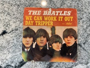 lot 312 image: The Beatles We can work it out day stripper Vinyl LP Record Album.