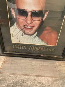lot 333 image: Signed and Framed Justin Timberlake Photograph with COA