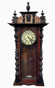 lot 27 image: Antique 45 European Regulator Clock