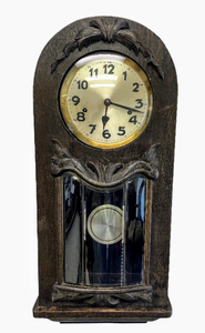 lot 10 image: Elegant 30 Antique Early 20th Century European Spring Driven Regulator Clock