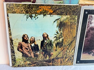 Four Vintage Record Albums America including America Hat Trick