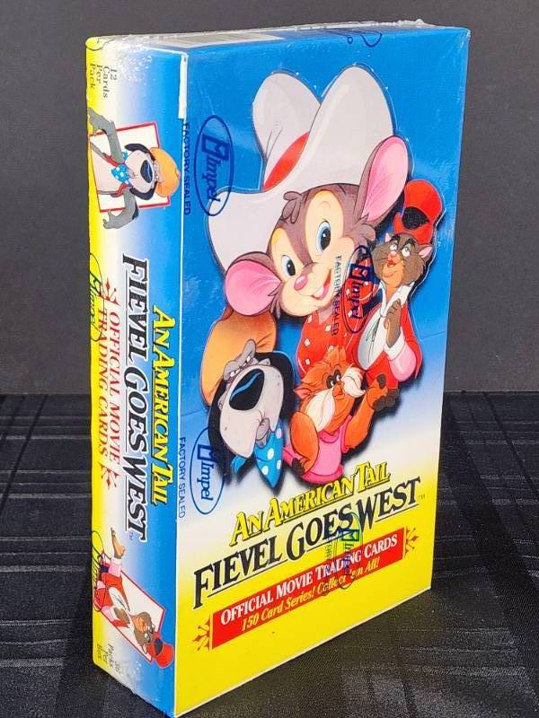 lot 369 image: Factory Sealed 1991 An American Tail Fievel Goes West Box Contains 36 Packs