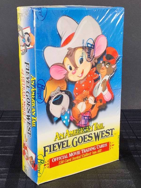 lot 367 image: Factory Sealed 1991 An American Tail Fievel Goes West Box Contains 36 Packs