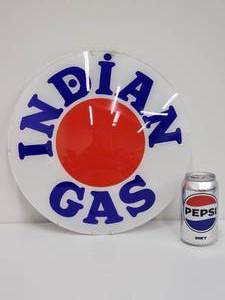 lot 242 image: Vintage Indian Gas Pump Globe Glass Piece