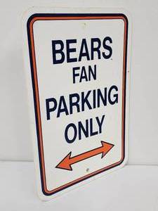 lot 361 image: Hard Plastic Bears Only Parking Sign