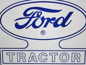 lot 158 image: Vintage Ford Tractor Porcelain Sign