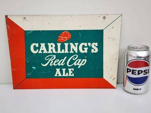 lot 359 image: Vintage 2-Sided Beer Metal Sign