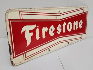lot 154 image: Vintage Firestone Metal Sign