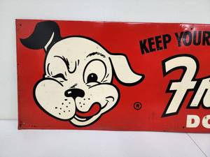 lot 160 image: Vintage Friskies Dog Food Metal Sign