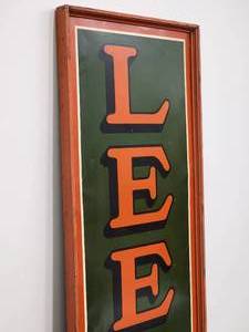 lot 41 image: Vintage One Sided Lee Tires of Conshohocken PA. Metal Sign