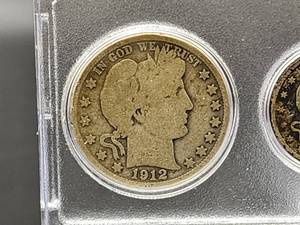 lot 16 image: U.S. Mint (3) Silver Coins, (1) Buffalo Nickel and (1) Indian Head Penny