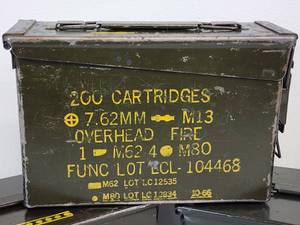 lot 60 image: (3) Assorted Vintage Military Ammo Cans