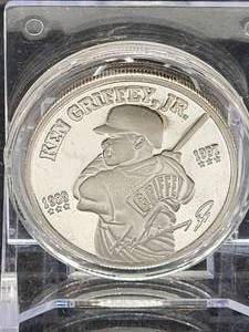 lot 62 image: Ken Griffey Jr Silver Proof Coin