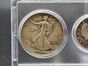 lot 101 image: U.S. Mint (3) Silver Coins, (1) Buffalo Nickel and (1) Indian Head Penny