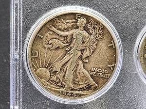 lot 109 image: U.S. Mint (3) Silver Coins, (1) Buffalo Nickel and (1) Indian Head Penny