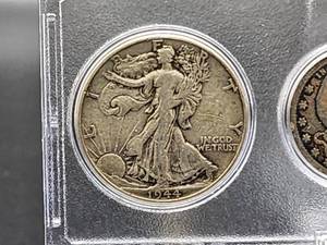 lot 125 image: U.S. Mint (3) Silver Coins, (1) Buffalo Nickel and (1) Indian Head Penny