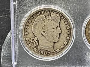 lot 162 image: U.S. Mint (3) Silver Coins, (1) Buffalo Nickel and (1) Indian Head Penny