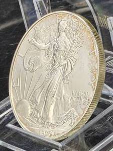 lot 202 image: U.S Mint 1996 Silver American Eagle Dollar Coin