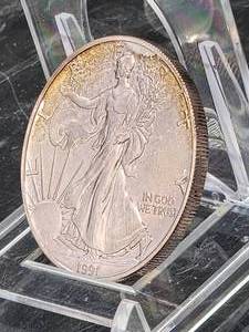 lot 237 image: 1991 Silver American Eagle Dollar Coin