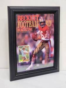 lot 185 image: 1990 Beckett Football Card Magazine Issue #2 Autographed by Joe Montana
