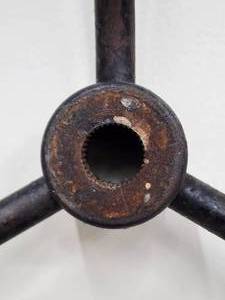 lot 318 image: Vintage Tractor Steering Wheel Wall Decor