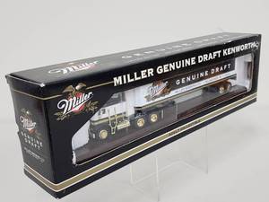 lot 353 image: H.O. Scale Miller Genuine Draft Kenworth Tractor Trailer