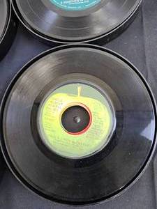 lot 398 image: (12) Plastic Film Case Filled with over 100 Vintage 7 45 RPM Vinyl Records