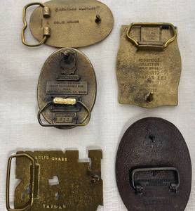 lot GB28 image: Collection of States and Places Belt Buckles