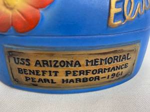 lot GB35 image: Elvis Aloha McCormick Decanter Music Box (USS Arizona Memorial Performance)