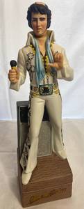 lot GB42 image: Elvis Presley 1977 McCormick Distilling Co. Whiskey Decanter Music Box