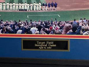 lot GB55 image: Minnesota Twins Target Field Opening Day Inaugural Game Framed Print
