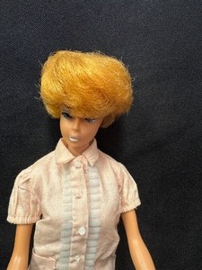 lot 2 image: Vintage Bubblecut Barbie Wearing 2 Piece Pink Pajamas