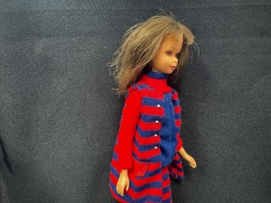 lot 225 image: Vintage Francie Wearing Red and Blue Striped Outfit
