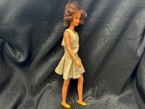 lot 267 image: Vintage Francie Barbie Wearing Pleat Beige Corduroy Dress