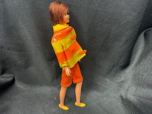 lot 334 image: Vintage Francie Doll Wearing Clam Digger Outfit Yellow and Orange with Bendable Legs