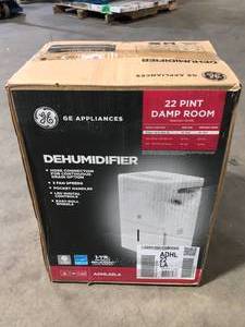 GE 22 pt. Dehumidifier with Smart Dry for Bedroom, Basement or Damp Rooms up to 1500 sq. ft. in White Customer Returns See Pictures