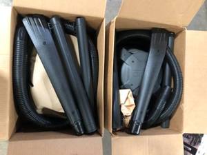 Lot of 2 RIDGID 4 Gallon 6.0 Peak HP WetDry Shop Vacuum with Detachable Blower, Fine Dust Filter, Locking Hose and Accessories  Customer Returns See Pictures