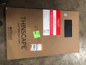 THINSCAPE 4 ft. L x 25 in. D Engineered Composite Countertop in Black Amani with Satin Finish  Customer Returns See Pictures