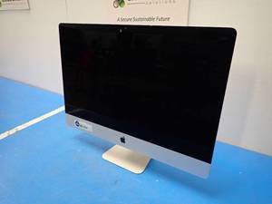 lot 75 image: Apple&nbspiMac18,3 A1419 MNE92LLA AIO PC &nbspINTEL(R) CORE(TM) I5-7500 CPU  3.40GHZ  8GB DDR4 RAM  1TB HDD  1TB SSD  Includes CAB-AC power cable and IOS  Cracks in glass screen