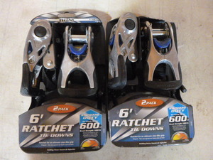 2 Titan 6 Ratchet Tie-Downs