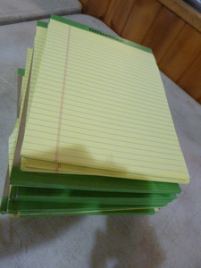 Office Max Yellow-Lined Notepads