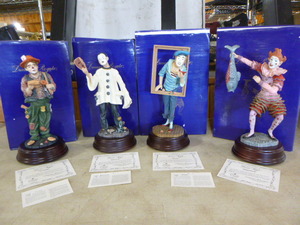 Set of Duncan Royal The History of Classic Clowns and Entertainers Musical Statues