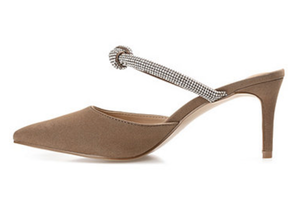 New Journee Collection Womens Lunna Slip-On Mule (Brown) - Size 9.5