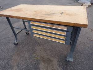 Shop Table on Wheels