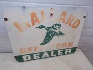 Mallard Dealer Vintage Double Side Metal Sign