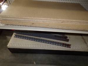 Metal Frame work shelf with 6 Wood Shelves