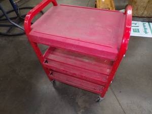 Red Rolling Cart