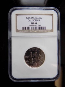 2005-D California quarter  MS67